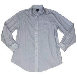 Jos. A. Bank White and Blue Grid Shirt